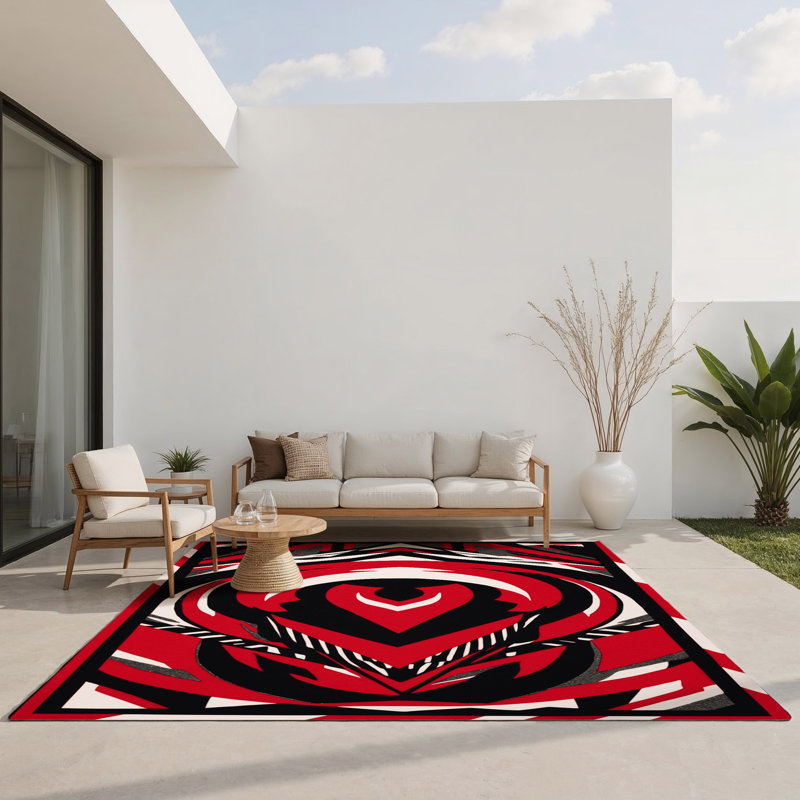 Tapis intérieur et extérieur Ruby Noir, Rectangle 9 pi x 12 pi