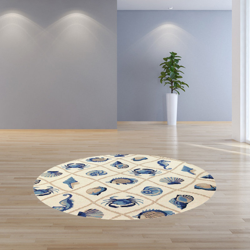 Tapis sable 7 po rond en polypropylène traité UV