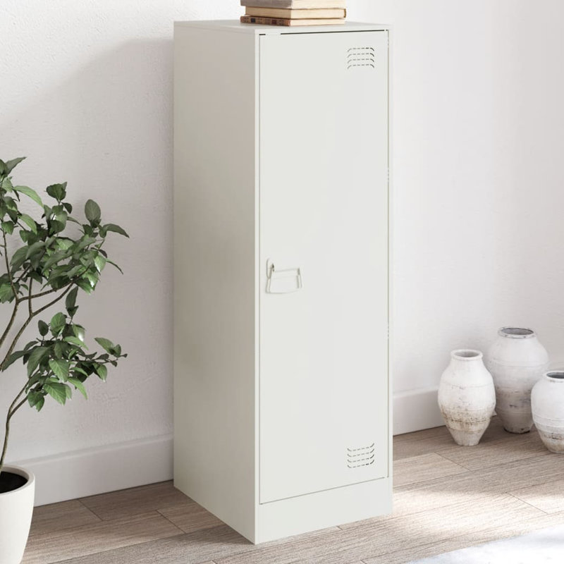 Alyda Steel Accent Cabinet, White