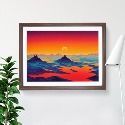 Glorious Mountain Sunset - Framed Print