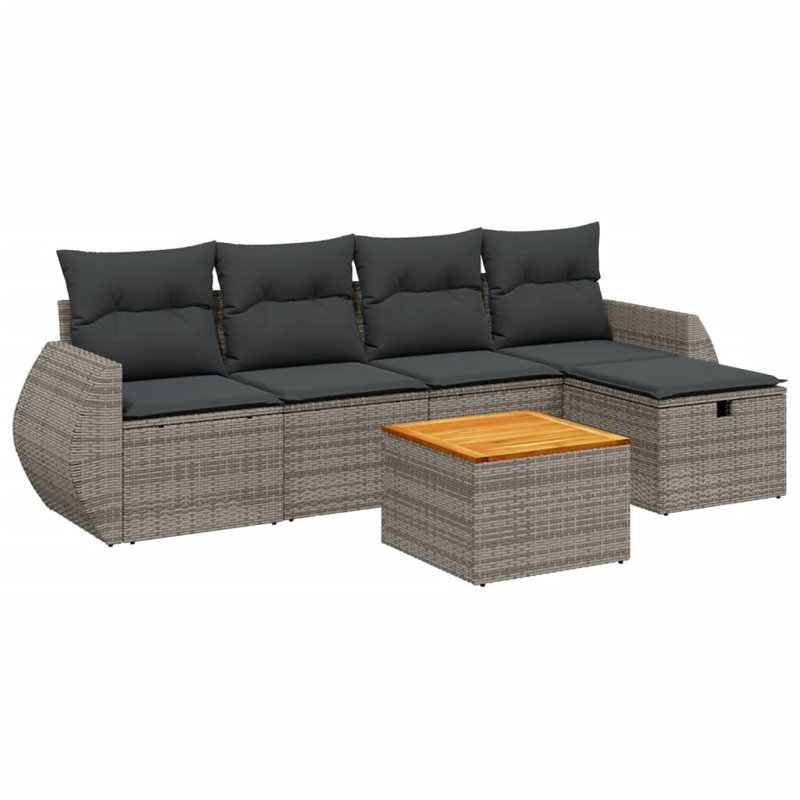 Vidaxl Garden Sofa Set Grey
