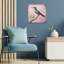 Affiche murale contemporaine représentant un colibri bleu botanique-348042310