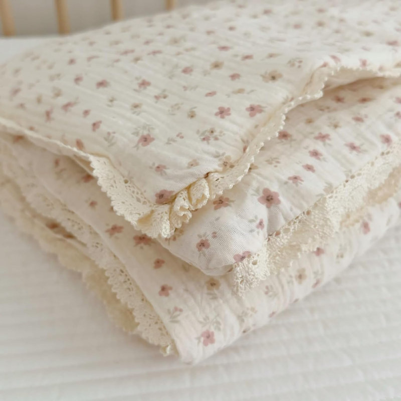 Cute Pattern 2-Layer Muslin Cotton Quilt/Blanket