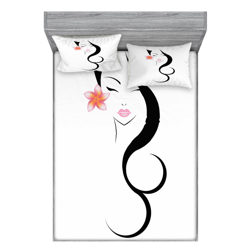 Microfiber Sheet Set, Queen Sheet Set with Fitted Sheet
