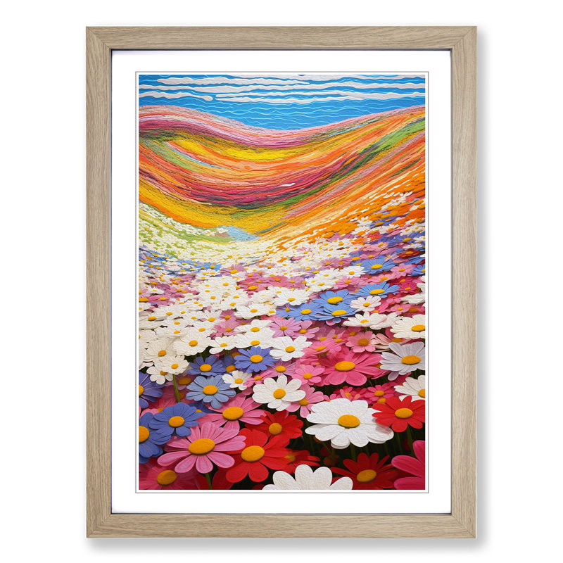 Single Picture Frame Print on Wood, Oak Framed, 64cm H x 46cm W