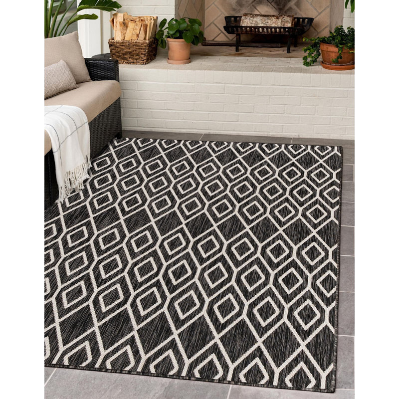 Outdoor Destiny Area Rug Bark Color, Rectangle 2'2" x 3'