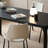 Black Rectangular Solid Wood Dining Table-1673156931