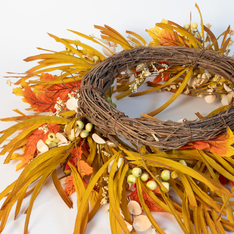 Autumn Grass Wreath - 16 Inch