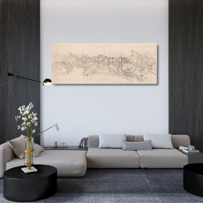 "The Charge of the 4th Light Horse Brigade at Beersheba" by  George Washington Lambert - Gallery Wrap Canvas Wall Art