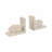 Bookends Marble Stone Lip-Shaped Sculptural Design 6x3x5 Inches White Contemporary Modern for Home Office Set of 2