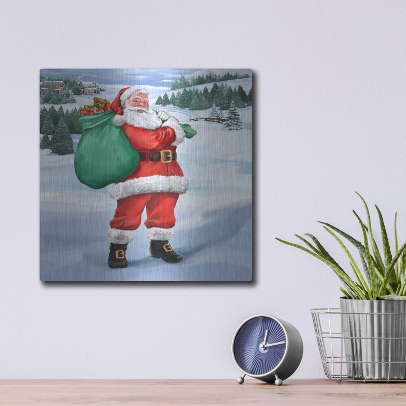 The Holiday Aisle® «Santa Country» par Bigelow, illustrations en métal, H 12 po x l 12 po