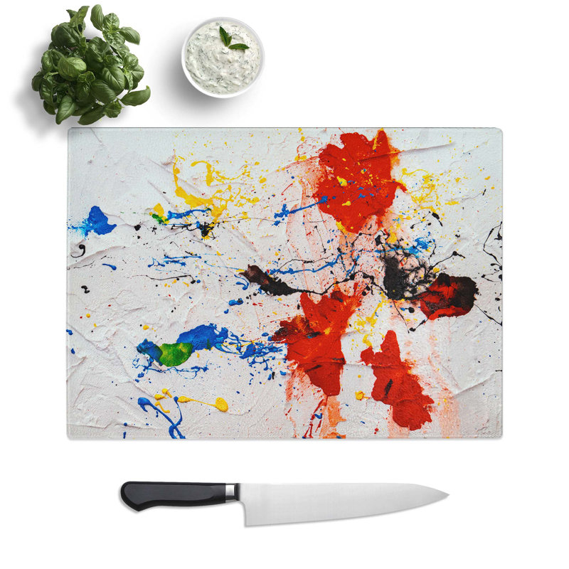 Tempered Glass Art Painting Vol.452 Chopping Board, 39 cm W x 28.5 cm L