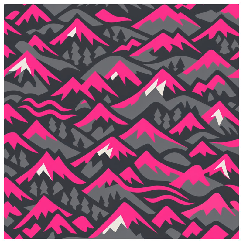 Pink Gray Mountains Comforter, Twin