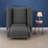 Durable Fabric Recliner, Charcoal Upholstery, Modern Style For Home Comfort