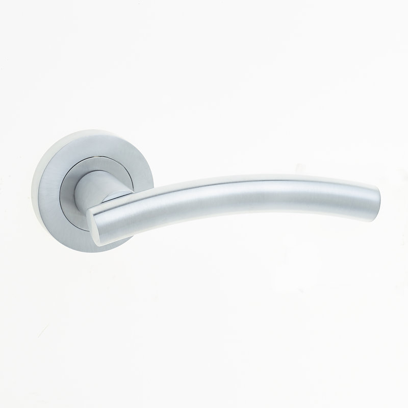 Passage Door Handle, Satin Chrome