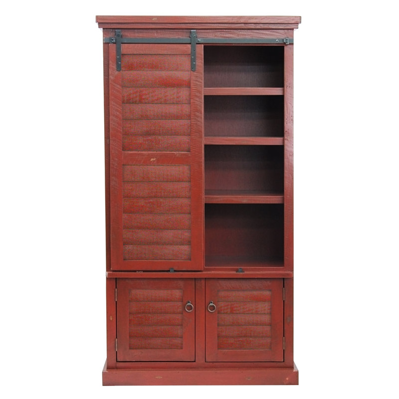 Brooklington 75.5'' Kitchen Pantry, Rustic Red