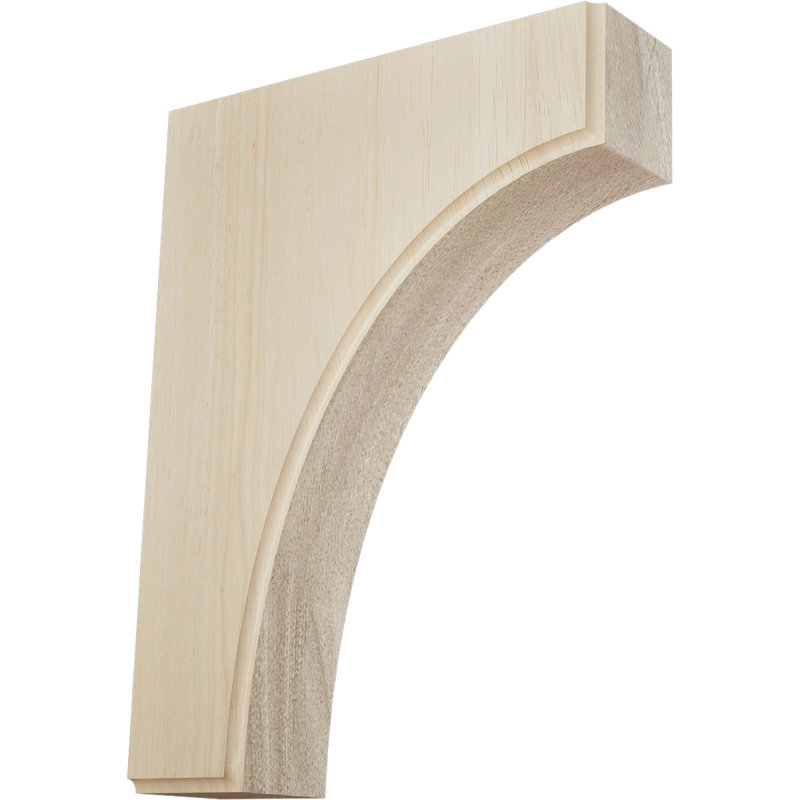 Support pour bois d'hévéa l 1 3/4 po x P 6 po x H 8 po (paquet de 2), Hévéa, L 1,75 po x P 6 po x H 8 po