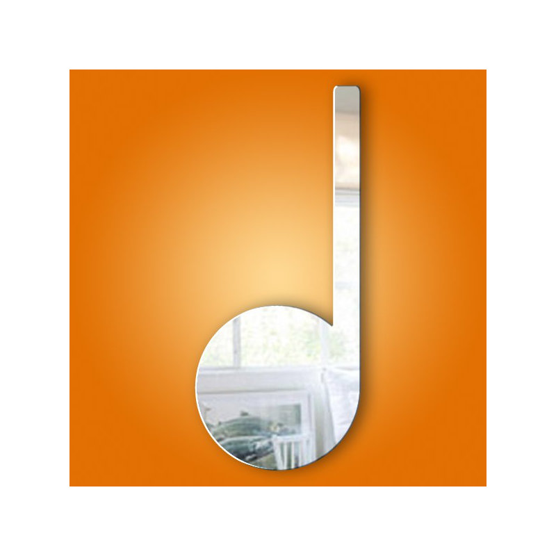 Flat Wall Mirror, 60 cm H x 26 cm W x 0.3 cm D