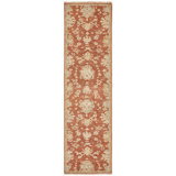 Kiernen Wool Flroal Area Rug in Rust