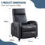 65cm Wide Modern and Soft Breathable Vegan Leather Compact Massage Recliner with Remote Control and Pocket