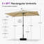 Parasol de table rectangulaire 5 'x 8'-1490289081