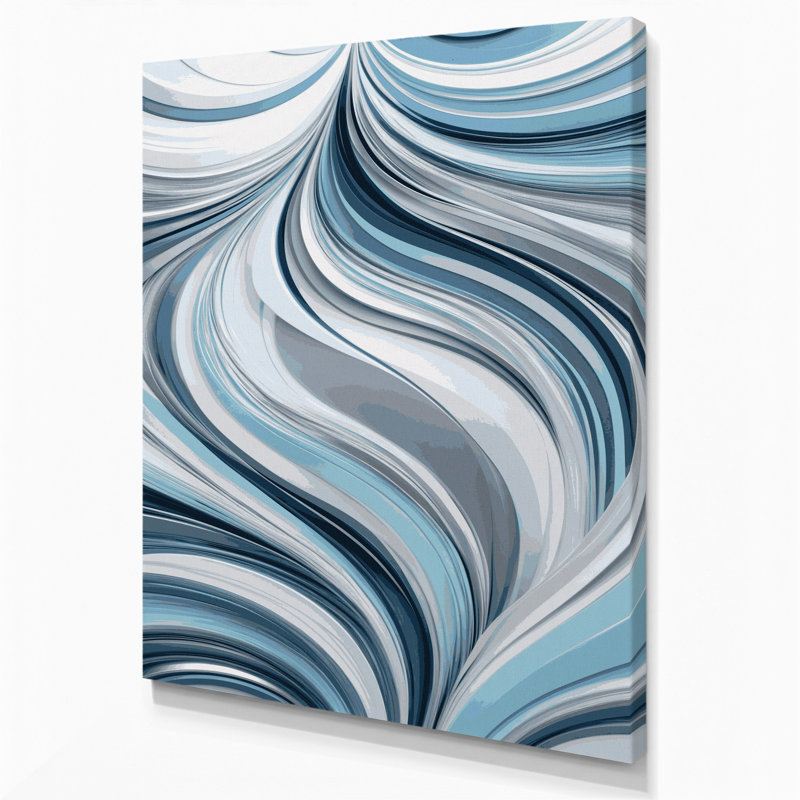 Art numérique sur toile, abstraction numérique 44, H 30 po x l 20 po