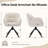 Modern Swivel Upholstered Home Office Task Chair With Solid Metal Base-2084519937