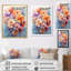 Pensées Représentation multicolore acrylique sur toile III-91382418-91382421