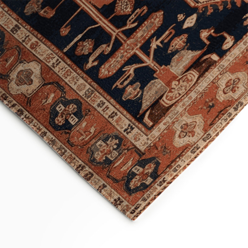 Tapis turc intérieur et extérieur brun, Rectangle 5 pi x 7 pi