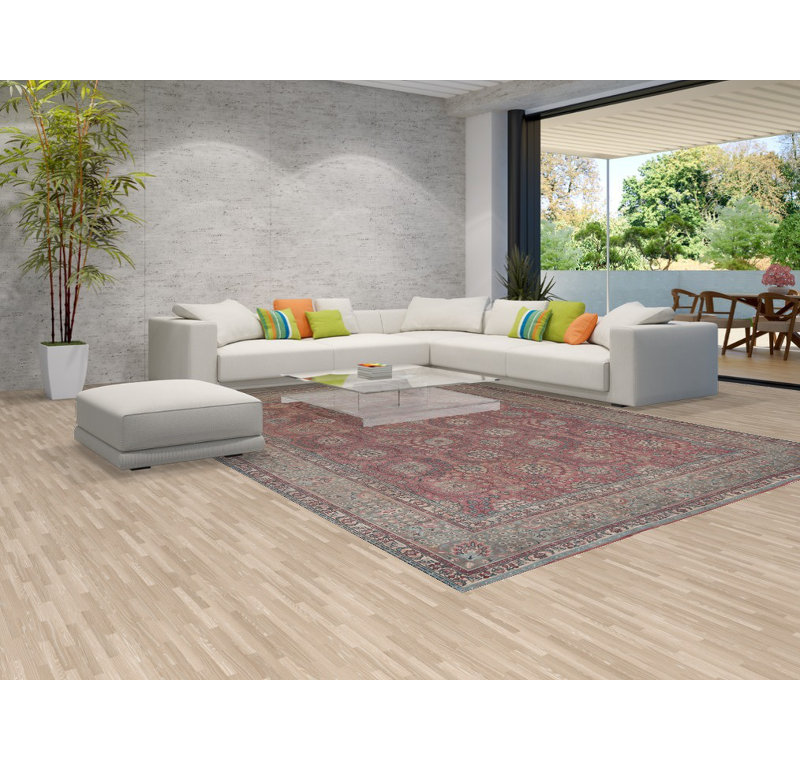 Tapis traditionnel rose rétro 10 x 13