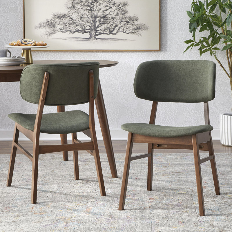 Chaise d'appoint rembourrée Sharece, Vert