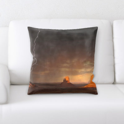 Ladd Lightning Storm Throw Pillow