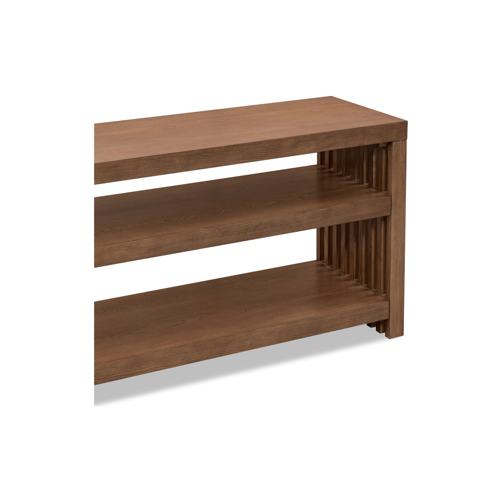 Finnian Console Table, Dark Brown Wood