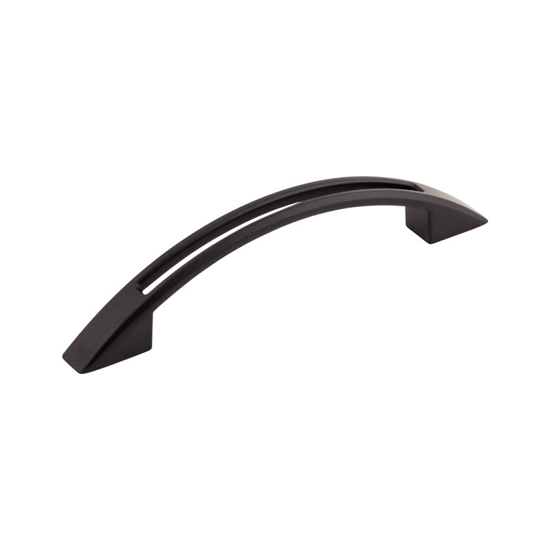 Tango Cut Out Center Bar pull, Flat Black, 3 3/4" Center to Center