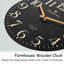Horloge murale noire Farmhouse