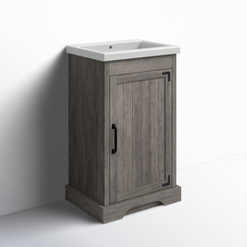 Meuble-lavabo simple 20 po Cayden, Gris patiné