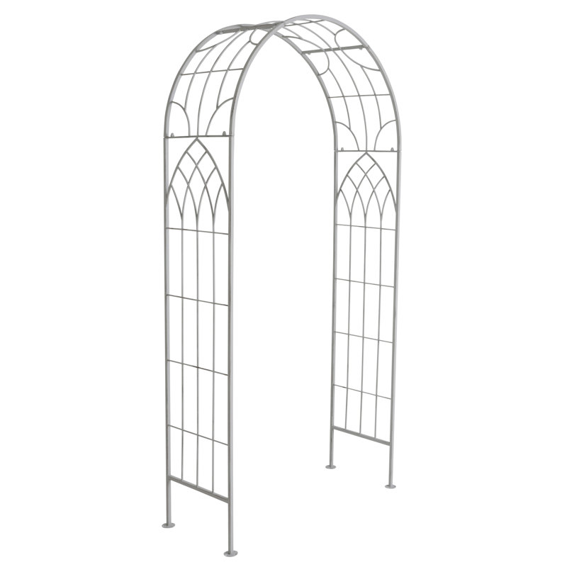103cm W x 36cm D Iron Arbour, Grey