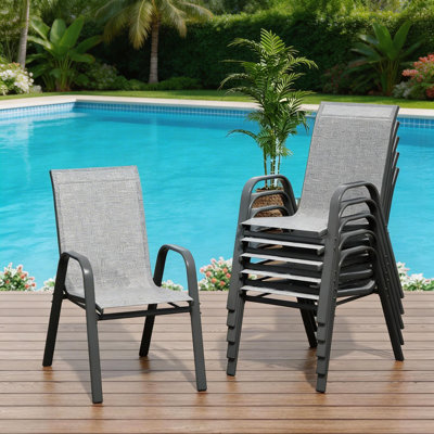 Stackable Dining Chairs , 300lb Capacity, All Weather