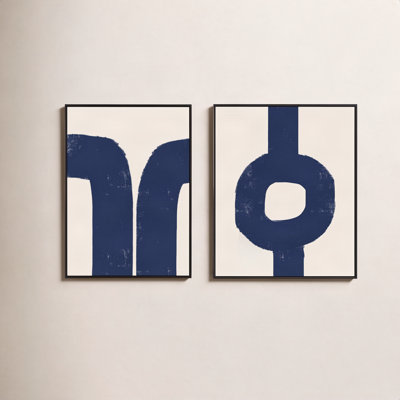 Zidane "Abstract in Blue and White" 2-Piece Set