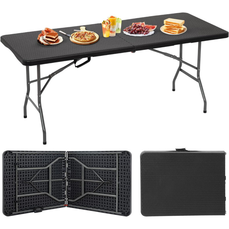 Table de salle à manger de plein air pliante pour l'extérieur, Grey