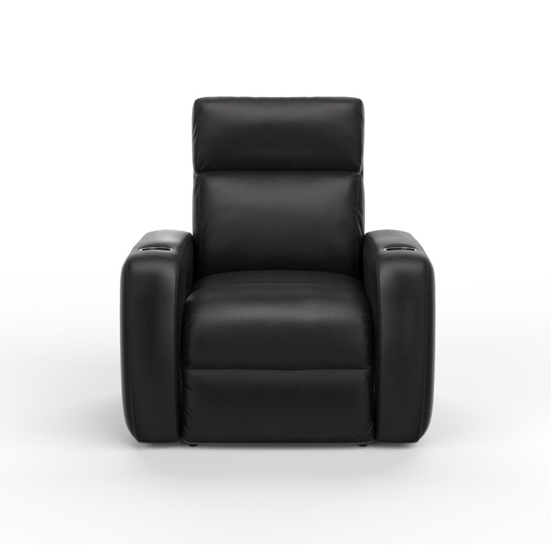 Leather Recliner, Maxima Black