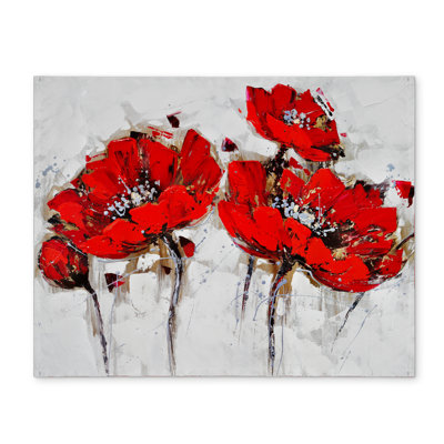 Abstract Poppy Floral Polyester Placemat | Contemporary Decor