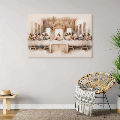 Jésus, dernier repas de la Bible, histoire de la toile, art mural, confession religieuse, peinture, image murale, écriture moderne, Jésus, affiche, œuvre d'art, salon, salle de prière, décoration intérieure
