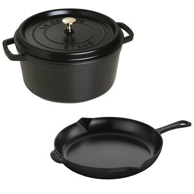 Staub 3 Pieces Cast Iron Cookware Set