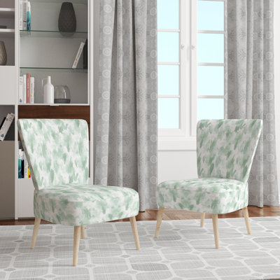 Chaise rembourrée moderne - notes vertes abstraites de la chaise d'appoint verte