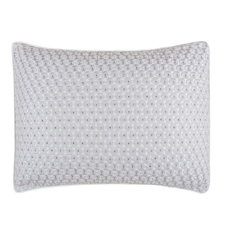 Angele Duvet Cover, White/Silver, Boudoir Shams