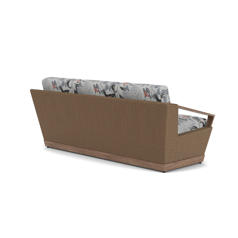 Charisma Outdoor 3 - Seat Patio Sofa, Delicate Botanical Slate