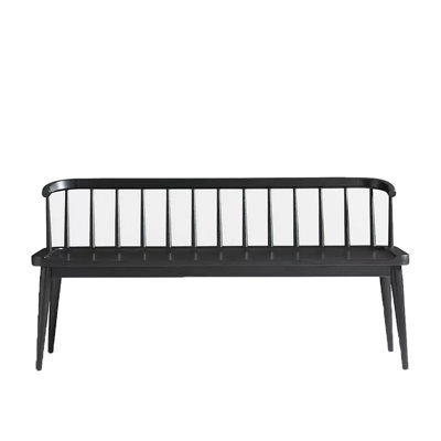 Black Solid Wood Dining Room Bench Solid Wood Bench
