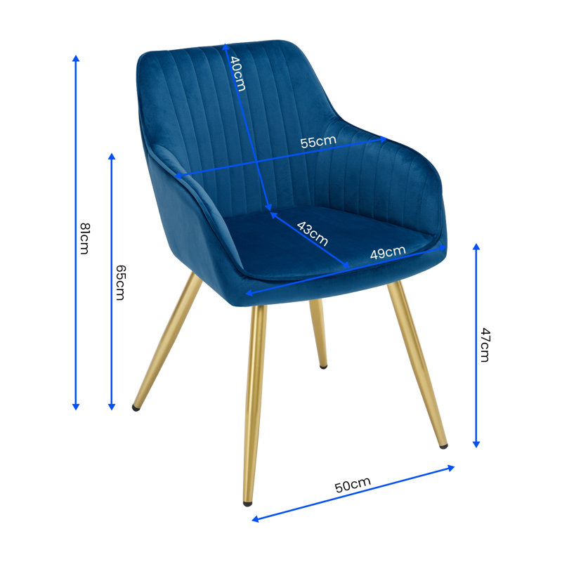 Pelham Upholstered Chair, Blue