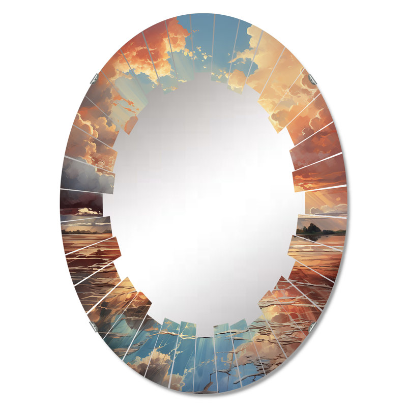 Mondercange - Miroir mural Paysages ovale, 30 po x 20 po